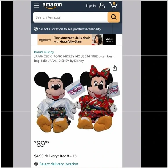 Tokyo Disney Mickey and Minnie Mouse Bean Bag Stuffed Animal Plush - Picture 6 of 14